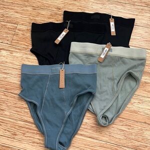 Skims BNWT Underwear Set - Black, Mineral, Kyanite, Small